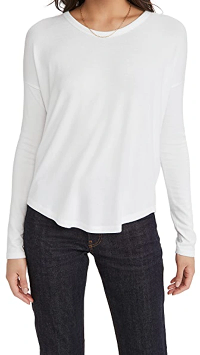Rag & Bone Hudson Slub Stretch-jersey Top In White