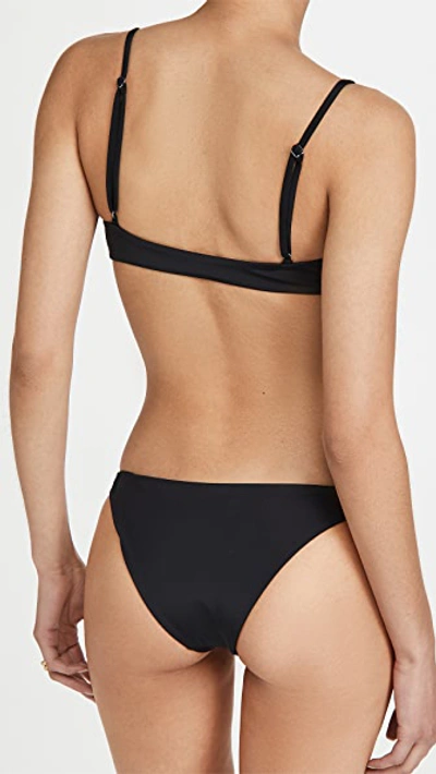 Mara Hoffman Carla Knotted Bikini Top In Black