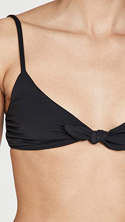 Mara Hoffman Carla Knotted Bikini Top In Black