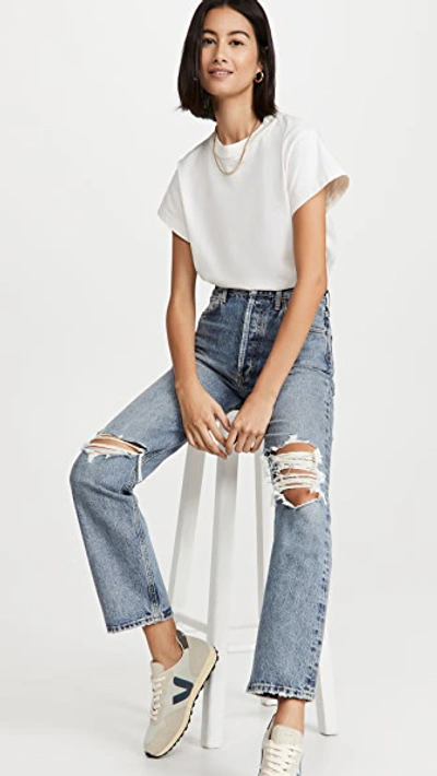 Shop Agolde '90s Pinch Waist High Rise Straight Jeans In Backdrop