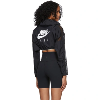 Nike Air Women's Crop Running Jacket In Black/reflective Silver | ModeSens