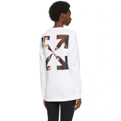 Shop Off-white White Sprayed Caravaggio Long Sleeve T-shirt