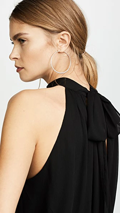 Alice And Olivia Maris Halter-neck Gathered Top In Black