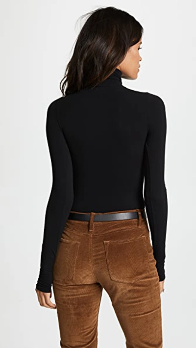 Commando Ballet Stretch-jersey Turtleneck Thong Bodysuit In Black