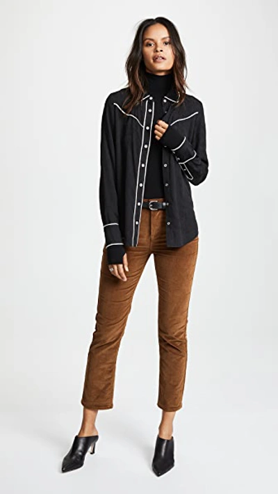 Commando Ballet Stretch-jersey Turtleneck Thong Bodysuit In Black