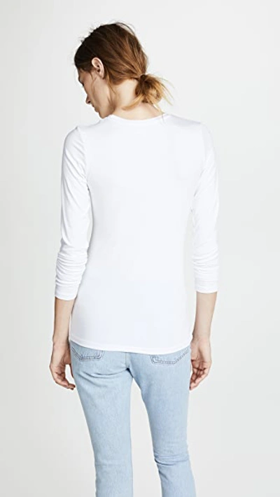 Shop L Agence Crew Neck Tess Shirt White
