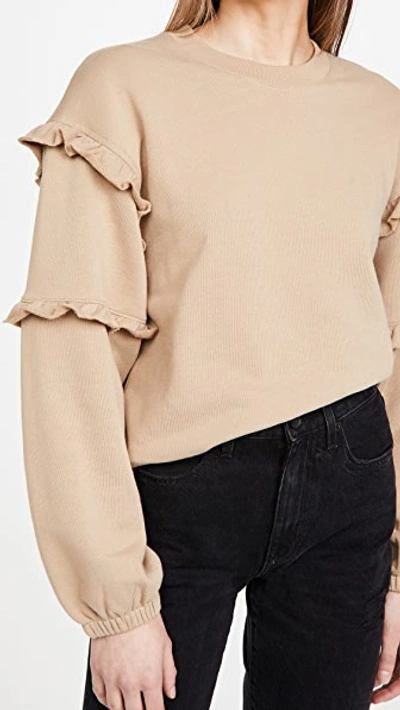 Shop Rebecca Minkoff Evelyn Sweatshirt In Sand