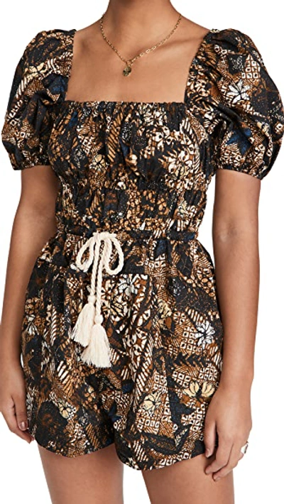 Shop Ulla Johnson Alegria Romper In Bronze