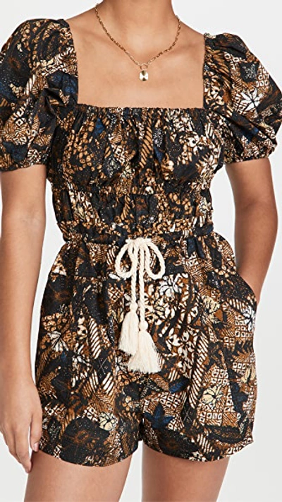 Shop Ulla Johnson Alegria Romper In Bronze