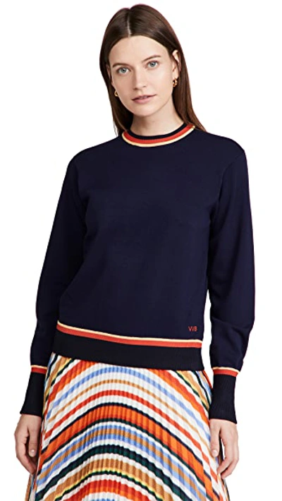 Shop Victoria Victoria Beckham Colorblock Detail Sweater
