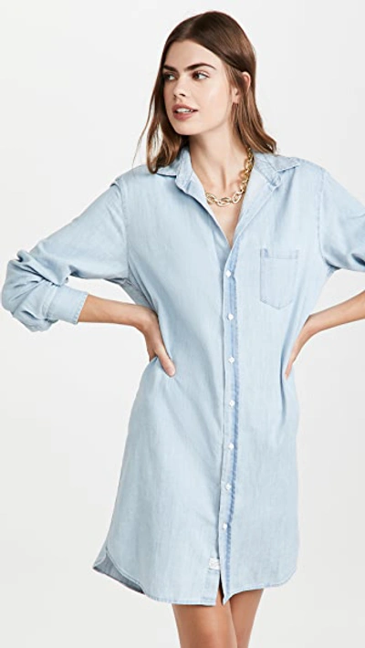 Frank & Eileen Mary Long Sleeve Cotton Shirtdress In Classic Blue Wash