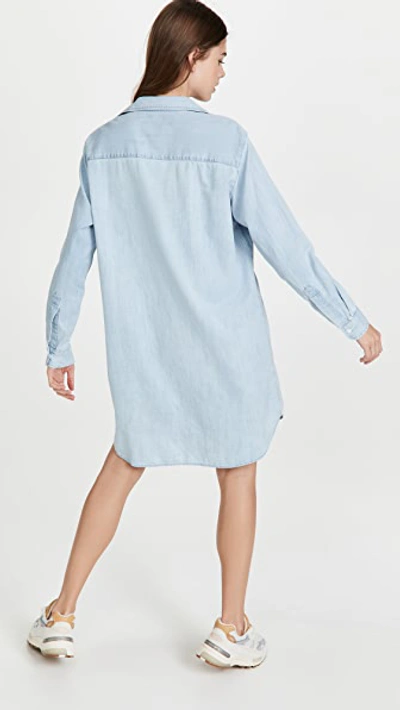 Frank & Eileen Mary Long Sleeve Cotton Shirtdress In Classic Blue Wash