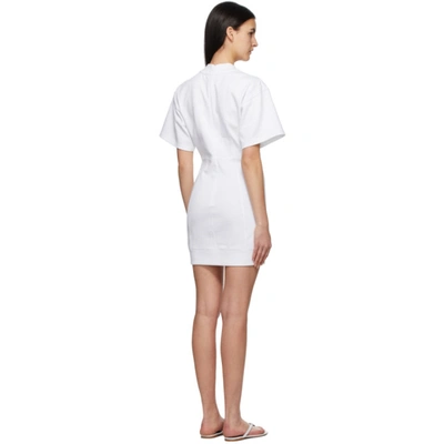 Shop Alexander Wang T White Sculpted Pocket Dress In 100 White