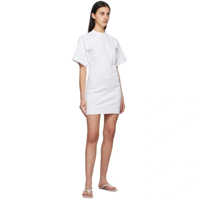 Shop Alexander Wang T White Sculpted Pocket Dress In 100 White