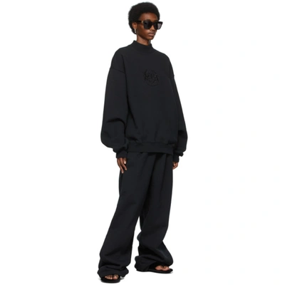 Shop Balenciaga Black Baggy Lounge Pants In 1000 Black