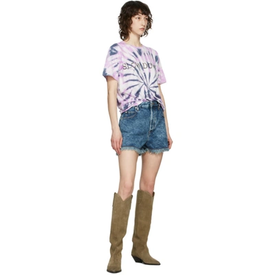 Shop Isabel Marant Étoile Purple 'slow Down' Zewel T-shirt In 86pe Purple