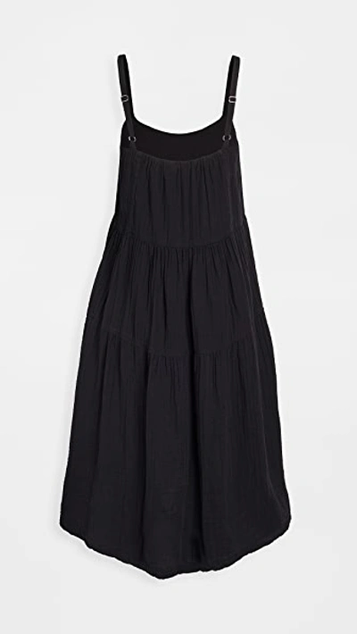 Shop Wilt Tiered Slip Dress In Black