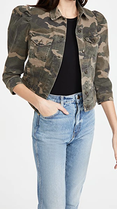 Shop Retroféte Ada Denim Jacket In Camouflage
