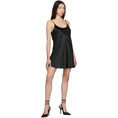 Shop La Perla Black Silk Short Slip Dress In 0002 Black