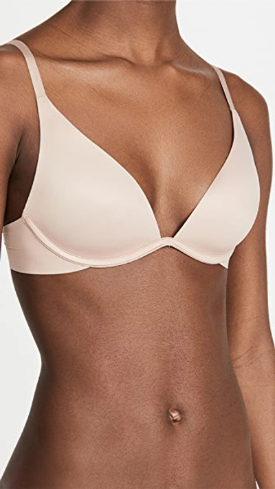 Shop Calvin Klein Underwear Calvin Klein Liquid Touch Lightly Lined Plunge Bra In Cedar