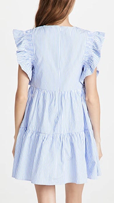 Shop English Factory Striped Mini Dress Blue Stripe