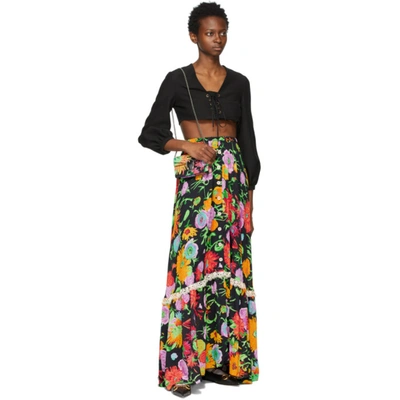 Shop Gucci Black Ken Scott Edition Print Skirt In 1043 Black