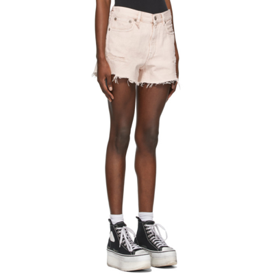 Shop R13 Pink Garment-dyed Boyfriend Shorts In Peyton Pink