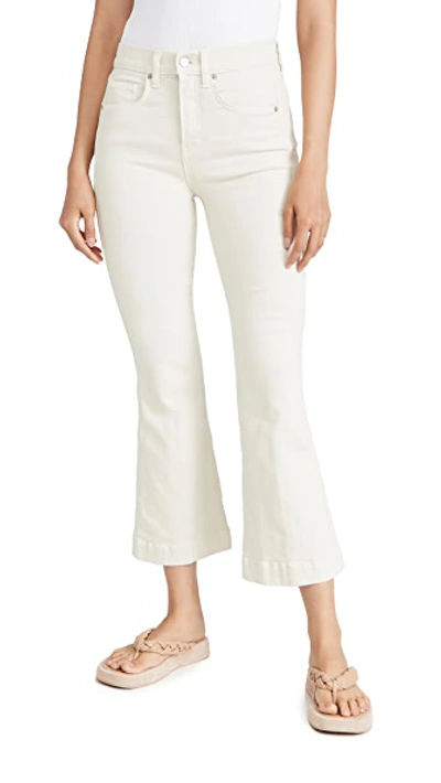 Veronica Beard Jean Carson High Rise Ankle Flare Jeans In Ecru