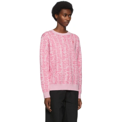 Shop Marc Jacobs Pink Heaven By  Scribblez Sweater In 650 Pink