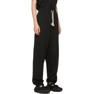Shop Acne Studios Black French Terry Lounge Pants In 900 Black