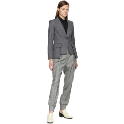Max Mara Pianosa Wool-blend Tapered Cargo Pants In Grey 