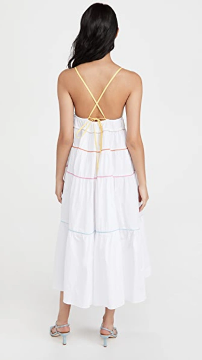 Shop Staud Cleo Dress In White Multi New