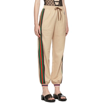 Shop Gucci Beige Interlocking G Lounge Pants In 9115 Beige/camel/m