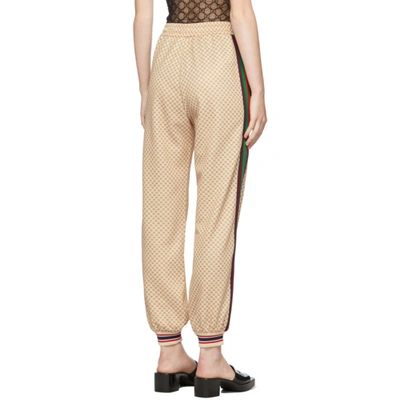 Shop Gucci Beige Interlocking G Lounge Pants In 9115 Beige/camel/m