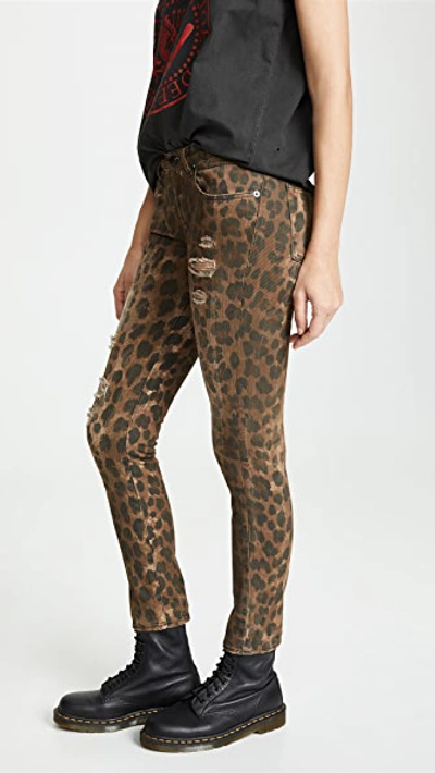 Shop R13 Kate Skinny Jeans In Leopard