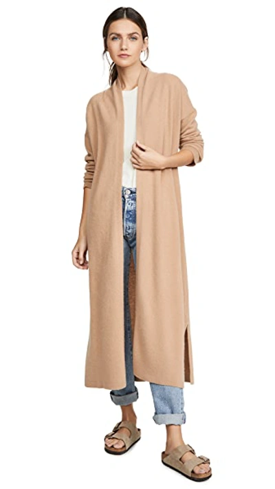 Shop Naadam Long Cashmere Robe In Camel