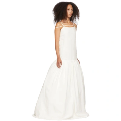 Shop Jacquemus White 'la Robe Amour' Dress In Ecru
