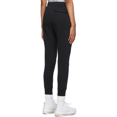 Shop Nike Black Fleece Sportswear Club Lounge Pants In 010 Black/black/whi