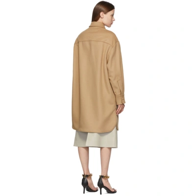 Shop Stella Mccartney Tan Wool Kerry Coat In 2742 Camel