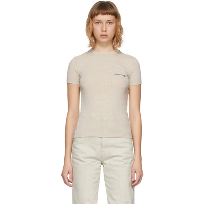 Shop Jacquemus Beige 'le T-shirt ' T-shirt