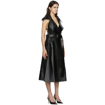 Shop Matériel Tbilisi Black Faux-leather Dress