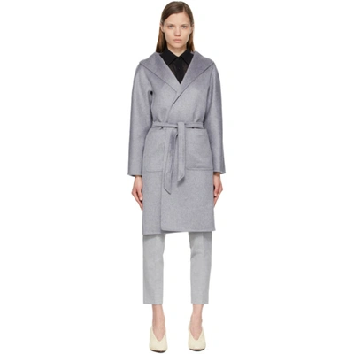 Shop Max Mara Grey Lilia Coat In 001 Light Grey