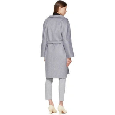 Shop Max Mara Grey Lilia Coat In 001 Light Grey