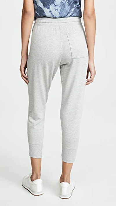 Splits59 Reena 7/8 Fleece Sweatpant - Heather Grey/off White - Size L In Heather Grey