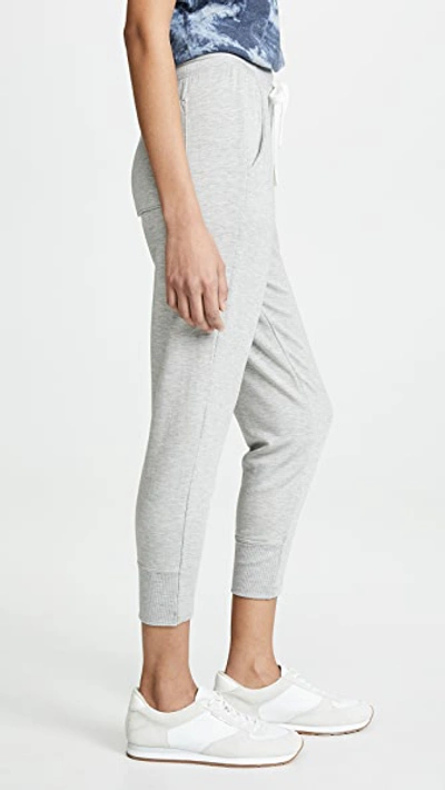 Splits59 Reena 7/8 Fleece Sweatpant - Heather Grey/off White - Size L In Heather Grey