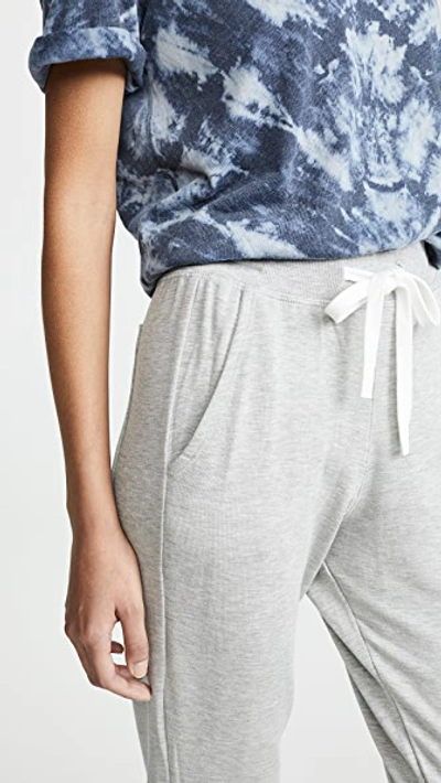 Splits59 Reena 7/8 Fleece Sweatpant - Heather Grey/off White - Size L In Heather Grey