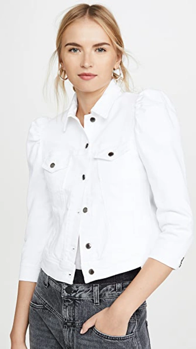 Shop Retroféte Ada Denim Jacket White