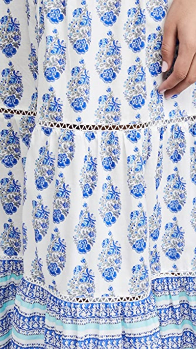 Playa Lucila Smock Border Dress In Blue Border Print Combo