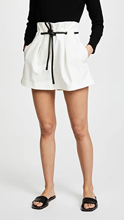 Shop 3.1 Phillip Lim / フィリップ リム Origami Pleated Shorts In Antique White