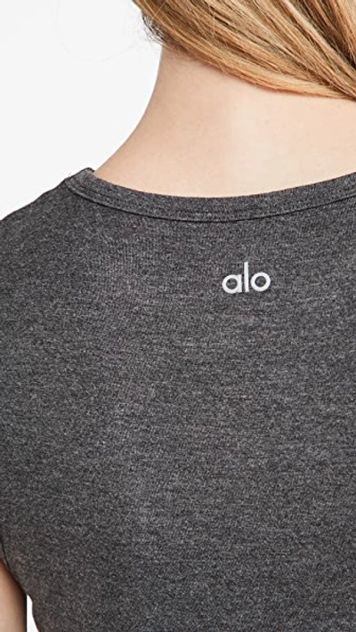 Shop Alo Yoga Cover Tank In Anthracite Heather